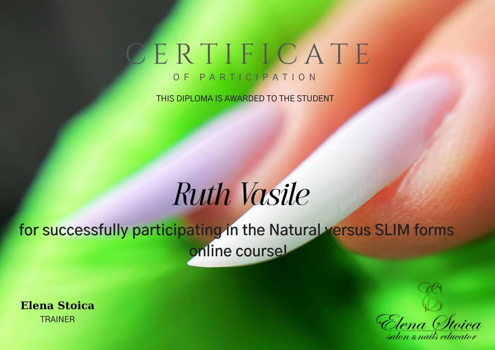 Certifikater & diplomer 2 — Ruth Vasile